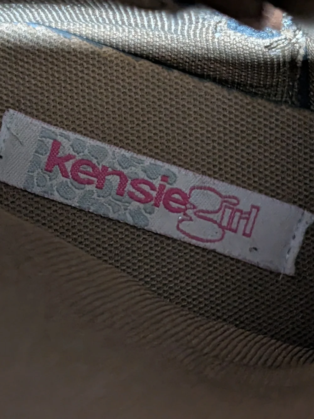 Kensie Girl Tan Boots with Gold Glitter Western Stitch‎